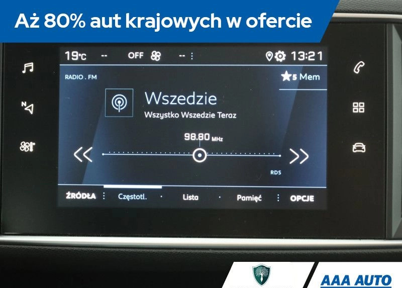 Peugeot 308 cena 46000 przebieg: 164853, rok produkcji 2019 z Kłodawa małe 232